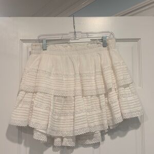 Aerie ruffle mini skirt | White size L
